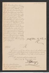 k.k. naturhistorisches Hofmuseum, Intendanzakten 1876-1884 (Hochstetter), Aktenzahl Z.134.b/1880, Seite 1